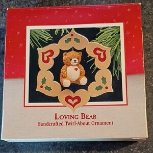 Hallmark Loving Bear Ornament - Red and Brown